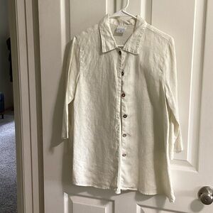 Elegant Cream Button-Up Blouse
